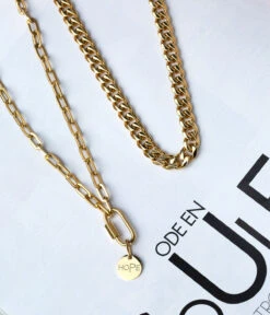 Collier Espoir (Acier Doré) -Bijoux Fantaisie 44 63945ce1 75d1 4c51 bbe7 511e99796d21