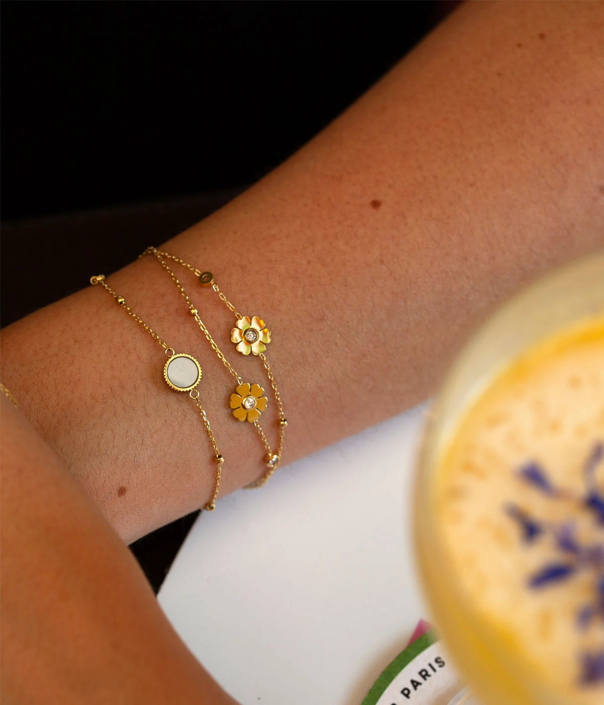 Bracelet Zahra (Acier Doré) 4 Bracelet Zahra (Acier Doré) – Image 2