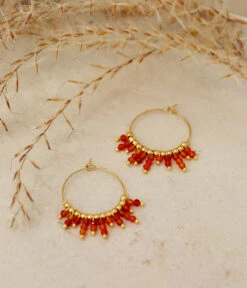 Boucles D'oreilles Incas (Acier Doré) -Bijoux Fantaisie BO Incas