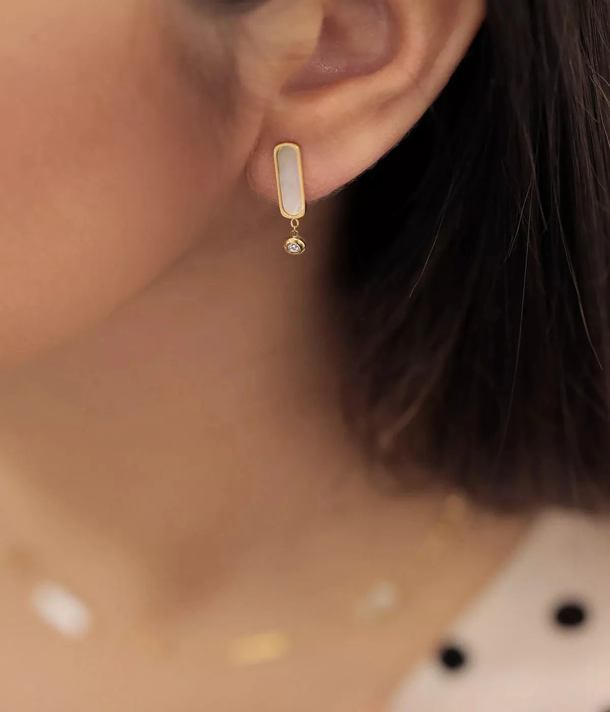 Boucles D'oreilles Screen (Acier Doré) 4 Boucles D'oreilles Screen (Acier Doré) – Image 2