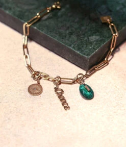 Bracelet Aline (Acier Doré) -Bijoux Fantaisie Bracelet Aline