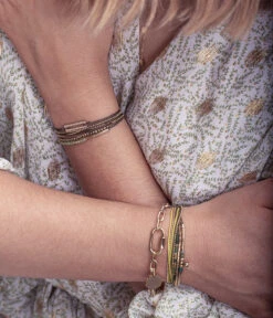 Bracelet Charm Zen (Acier Doré) -Bijoux Fantaisie Bracelet Charm Zen Bracelet Paper Bracelet Color 2