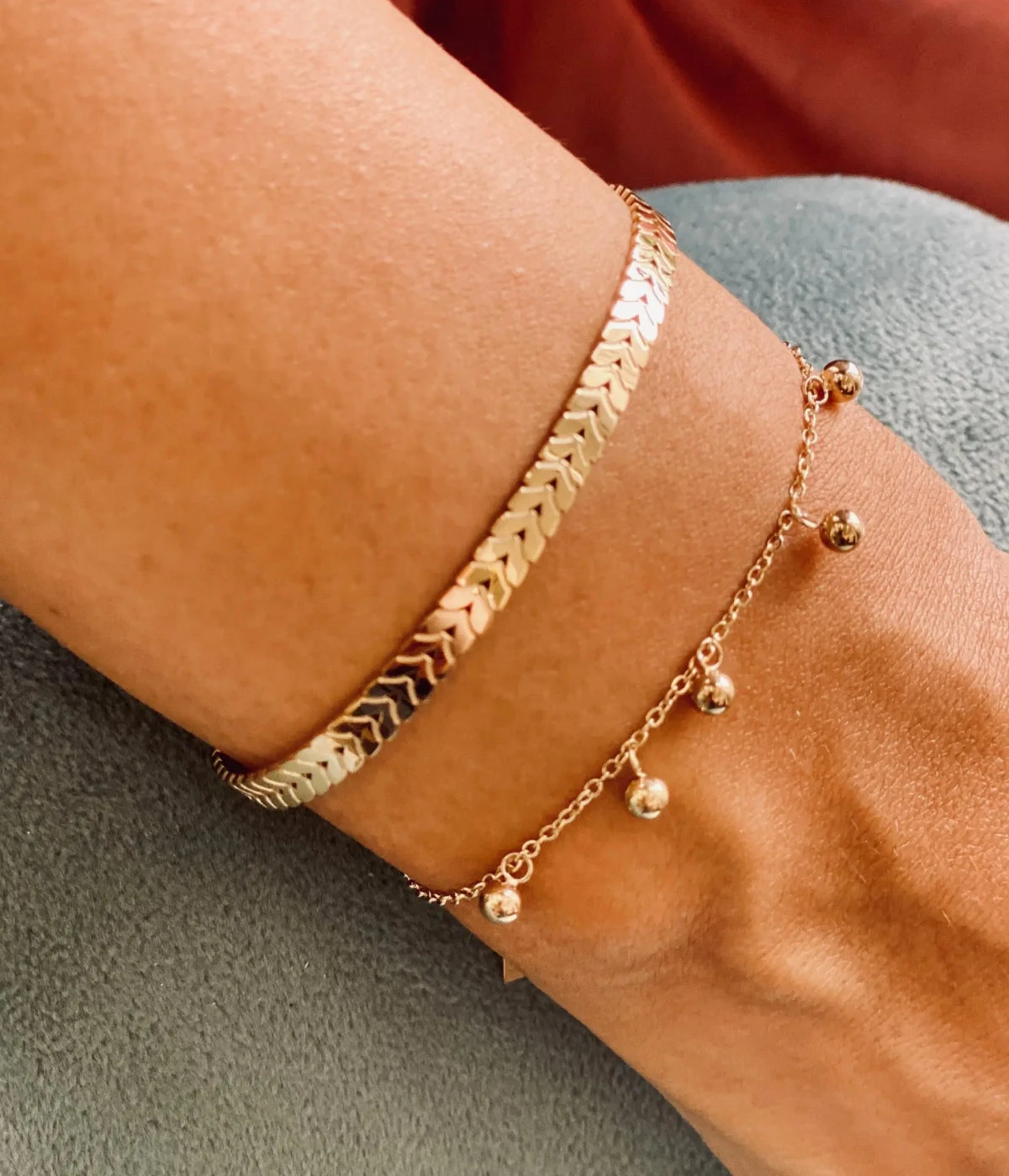 Bracelet Jonc Buzios (Acier Doré) 4 Bracelet Jonc Buzios (Acier Doré) – Image 2