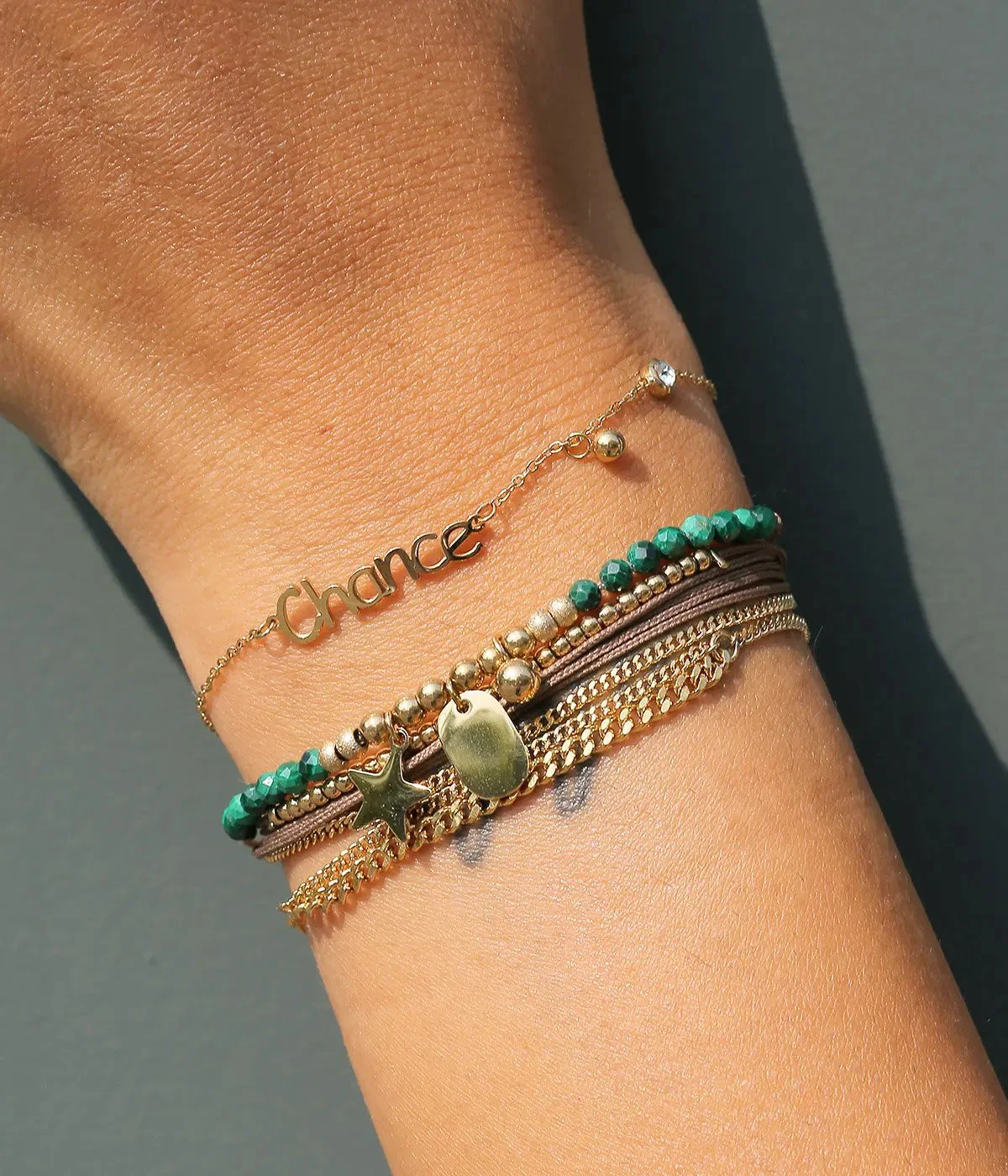 Bracelet Suerte (Acier Doré) 5 Bracelet Suerte (Acier Doré) – Image 3