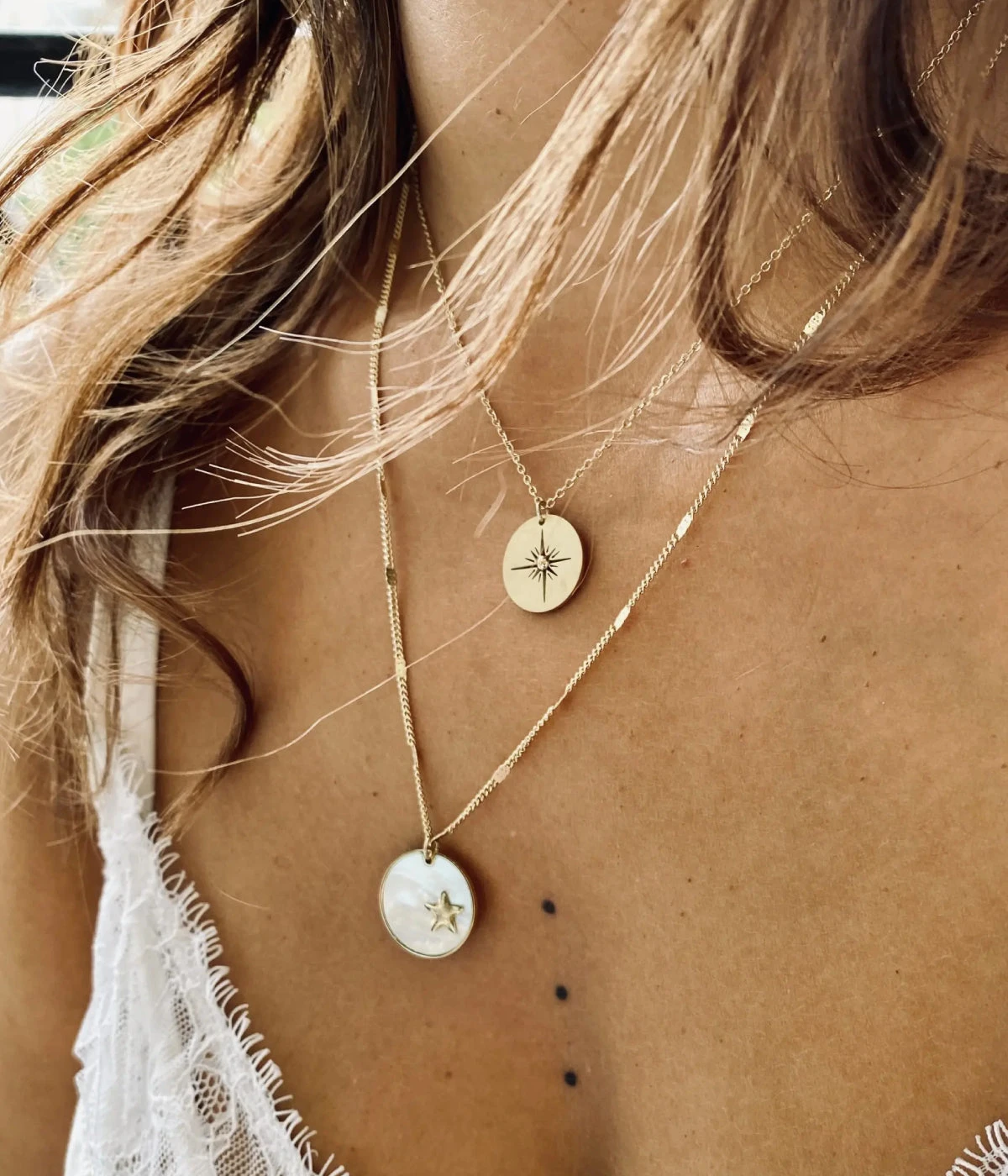 Collier Aztèque (Acier Doré) 4 Collier Aztèque (Acier Doré) – Image 2