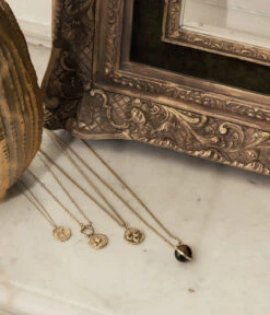 Sautoir Céleste (Acier Doré) 7 Sautoir Céleste (Acier Doré) -Bijoux Fantaisie Collier Labrys Collier Sautoir Celeste