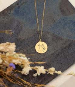 Sautoir Libra (Acier Doré) -Bijoux Fantaisie Collier Libra