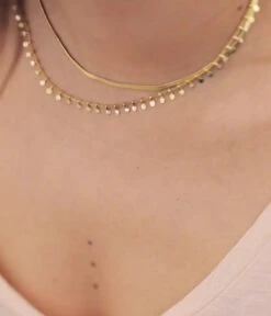 Collier Mykonos (Acier Doré) -Bijoux Fantaisie Collier Mykonos c3dc0dfb 7709 49e9 892d 598c7d480572