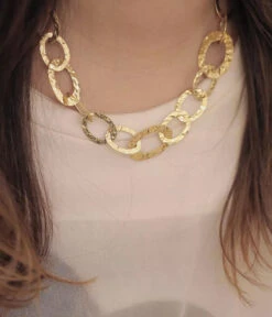 Collier Rudy (Acier Doré) -Bijoux Fantaisie Collier Rudy