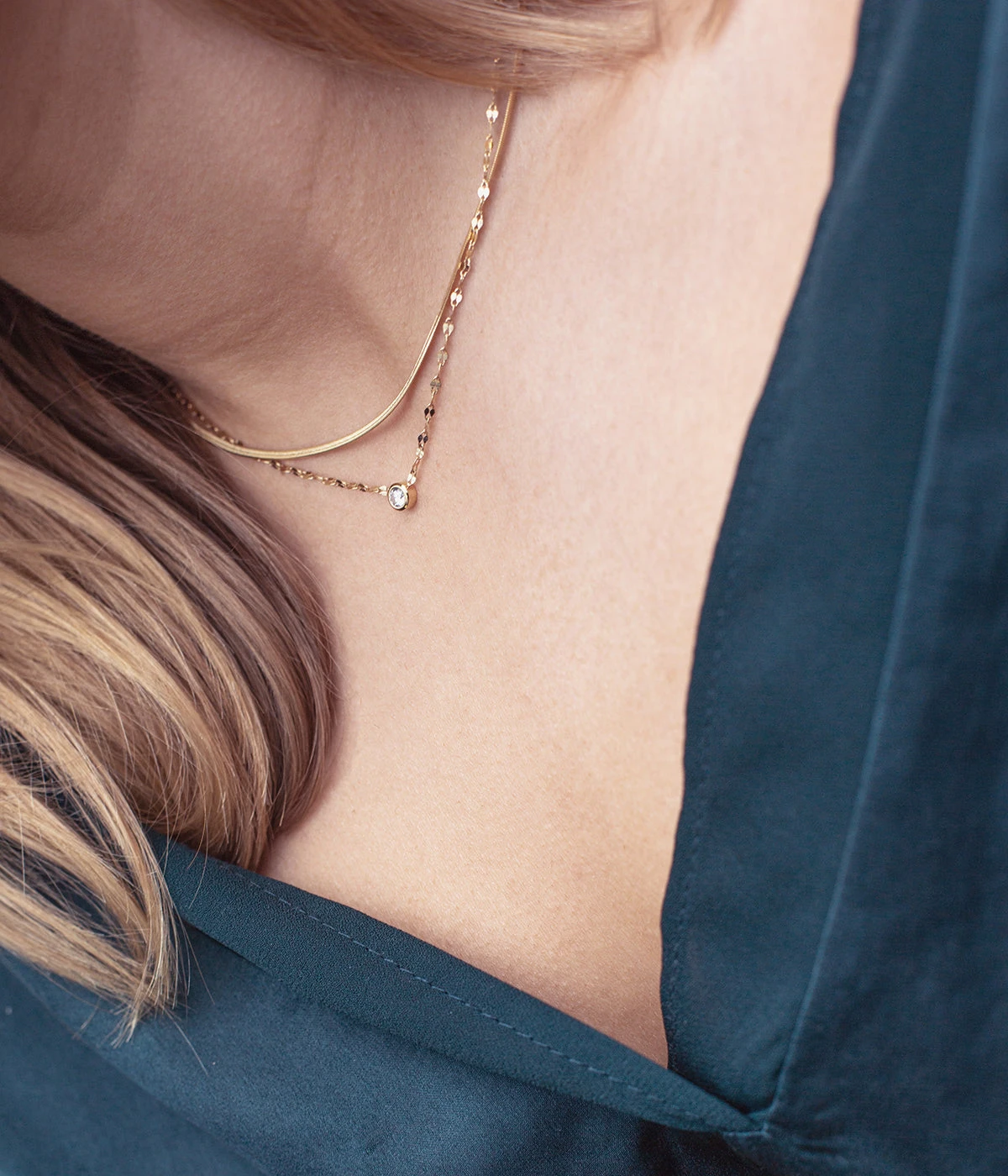 Collier Sahiba (Acier Doré) 4 Collier Sahiba (Acier Doré) – Image 2