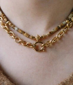 Collier Sierra (Acier Doré) -Bijoux Fantaisie Collier Sierra Collier Hecate