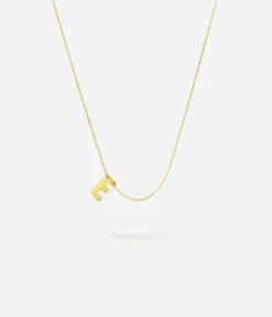 Collier Lettre Personnalisable (Acier Doré) -Bijoux Fantaisie EMMA GIF