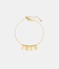 Bracelet Lettre Personnalisable (Acier Doré)