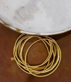 Bracelet Peru (Acier Doré) -Bijoux Fantaisie Jonc Peru