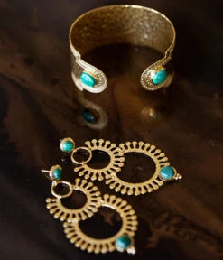 Jonc Hermana (Acier Doré) -Bijoux Fantaisie SBJ19935 01GRN NM1