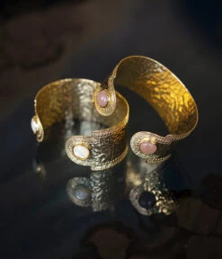 Jonc Hermana (Acier Doré) -Bijoux Fantaisie SBJ19935 01SEL NM1