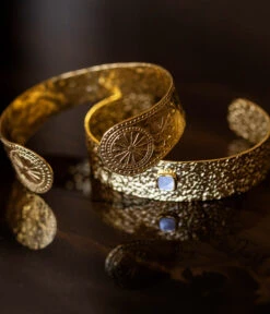 Jonc Lior (Acier Doré) -Bijoux Fantaisie SBJ20055 01SEL NM1