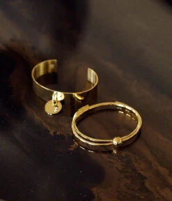 Bracelet Jonc Bianca (Acier Doré) -Bijoux Fantaisie SBJ7040 01UNI NM1