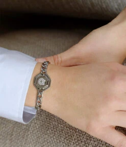 Bracelet Leïla (Acier) -Bijoux Fantaisie SBS14980 00WHT P1