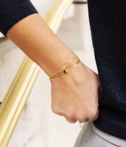 Bracelet Aurore (Acier Doré) 7 Bracelet Aurore (Acier Doré) -Bijoux Fantaisie SBS18200 01WHT P1