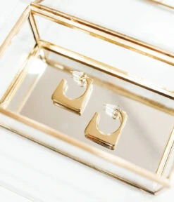 Boucles D'oreilles Zabia (Acier Doré) -Bijoux Fantaisie SEC13978 01UNI NM1