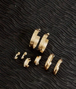 Boucles D'oreilles Mania (Acier Doré) -Bijoux Fantaisie SEC14320 01WHT N