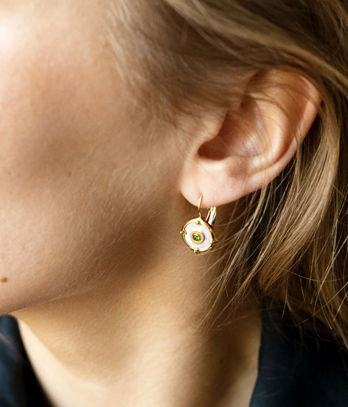 Boucles D'oreilles Burna (Acier Doré) 4 Boucles D'oreilles Burna (Acier Doré) – Image 2