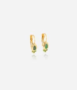 Boucles D'oreilles Cruz (Acier Doré) -Bijoux Fantaisie SED20182 01GRN WEB