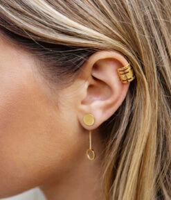 Earcuff Philippine (Acier Doré) -Bijoux Fantaisie SEH18395 01MAT P1