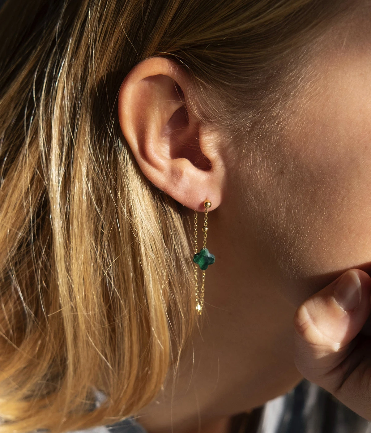 Boucles D'oreilles Velasquez (Acier Doré) 4 Boucles D'oreilles Velasquez (Acier Doré) – Image 2