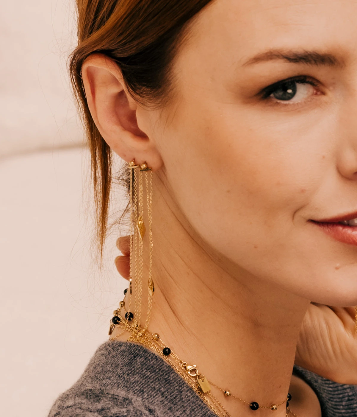 Boucles D'oreilles Cabaret (Acier) 4 Boucles D'oreilles Cabaret (Acier) – Image 2