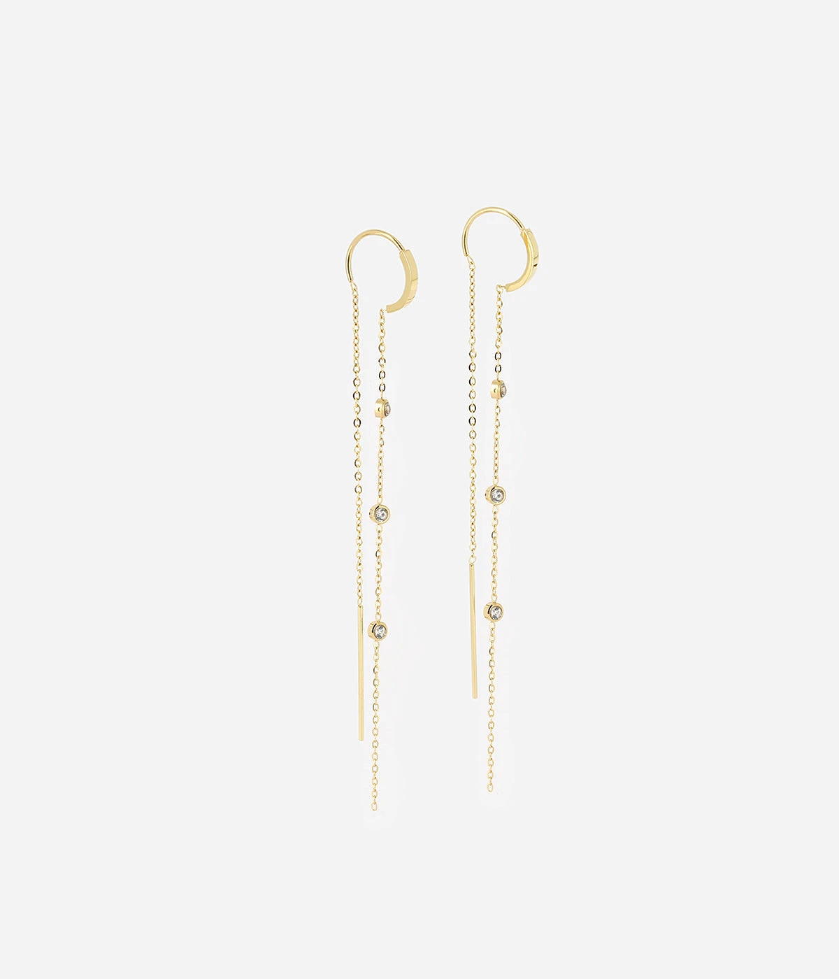 Boucles D'oreilles Bright (Acier Doré) 3 Boucles D'oreilles Bright (Acier Doré)