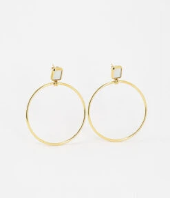 Boucles D'oreilles Omonia (Acier Doré) -Bijoux Fantaisie SEL18336 01SEL WEB