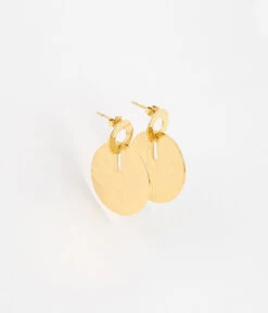 Boucles D'oreilles Elyne (Acier Doré)