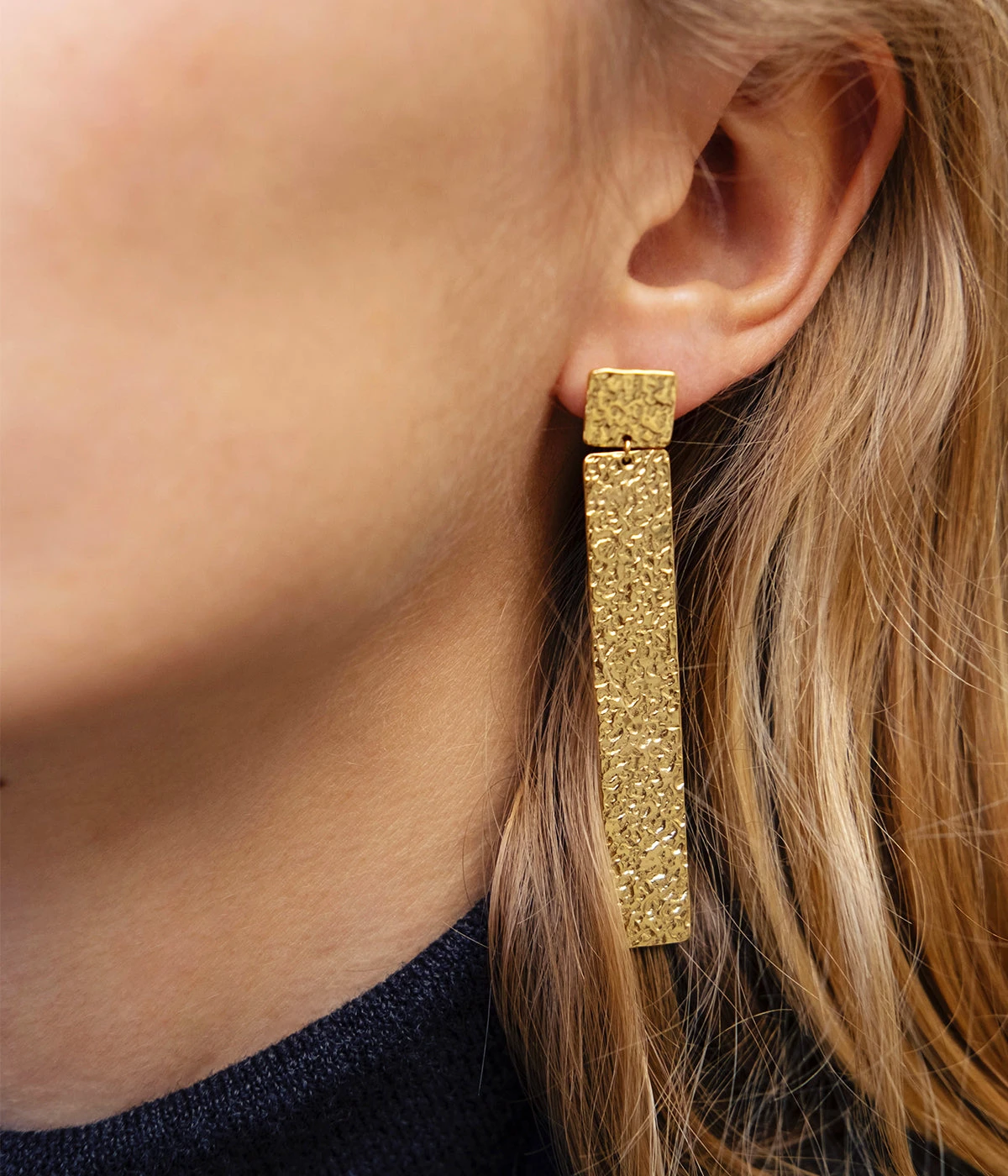 Boucles D'oreilles Brava (Acier Doré) 4 Boucles D'oreilles Brava (Acier Doré) – Image 2