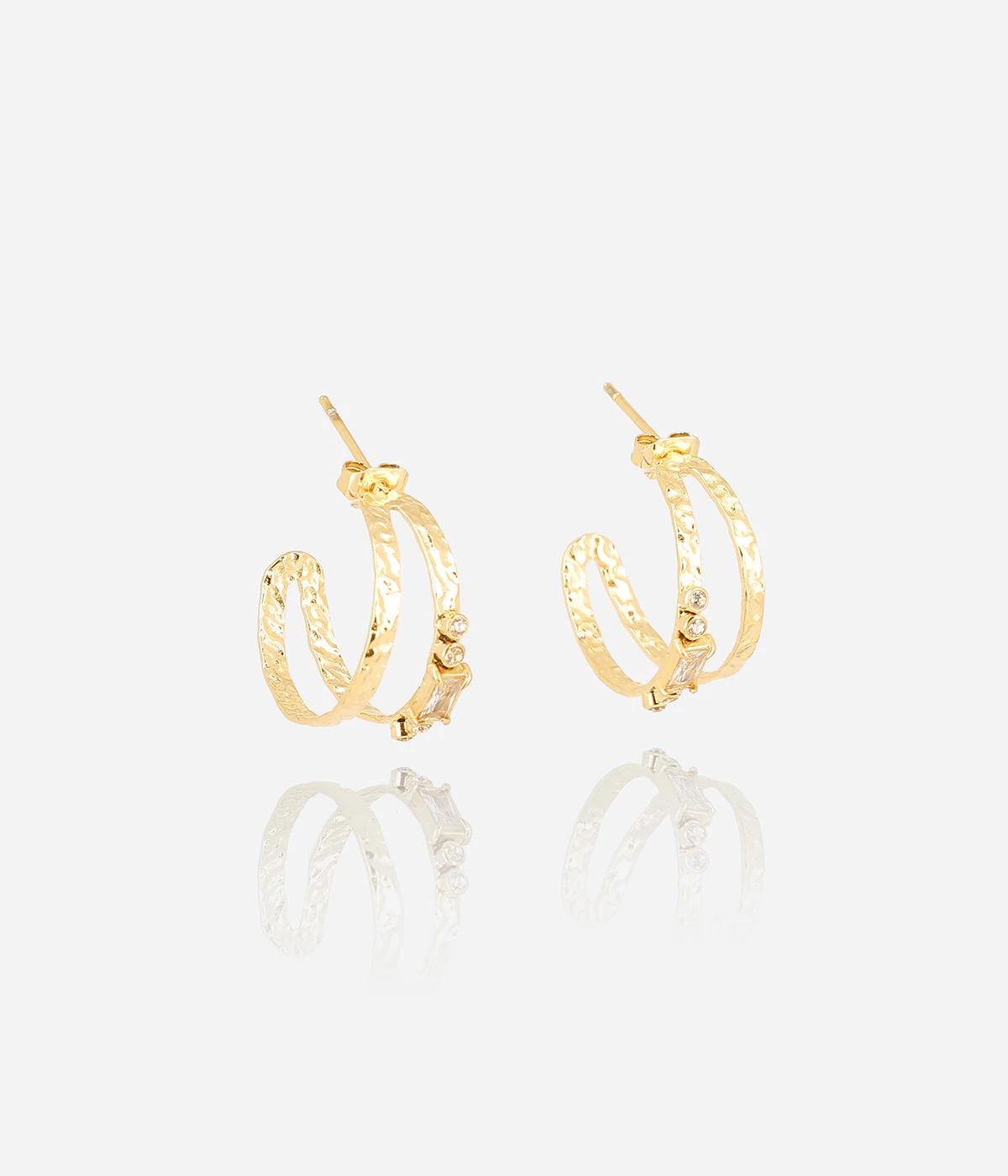 Boucles D'oreilles Cassidy (Acier Doré) 4 Boucles D'oreilles Cassidy (Acier Doré) – Image 2