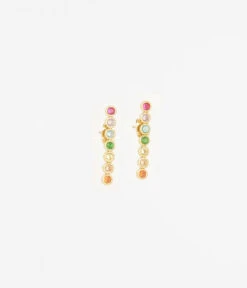 Boucles D'oreilles Rainbow (Acier Doré)