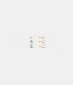 Boucles D'oreilles Zico (Acier Doré)