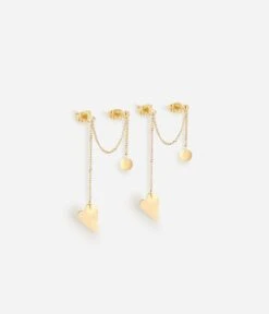 Boucles D'oreilles Barbara (Acier Doré)