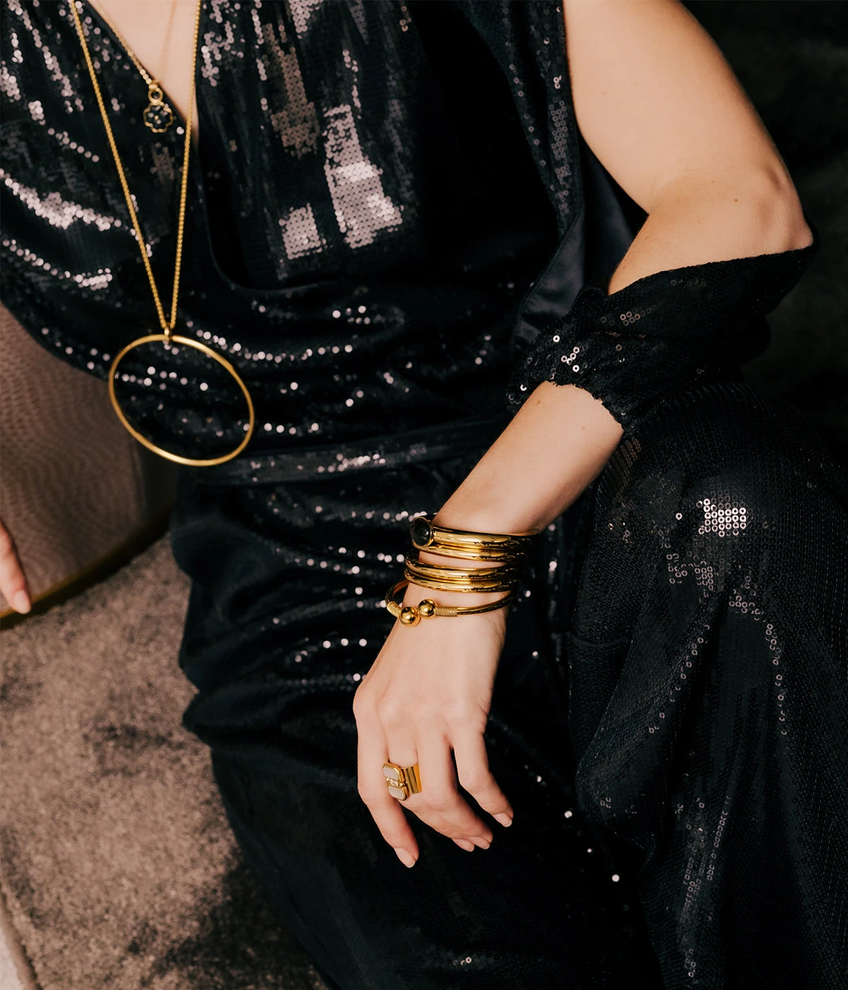 Sautoir Galbé (Acier Doré) 4 Sautoir Galbé (Acier Doré) – Image 2