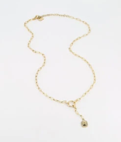 Collier Long Baleria (Acier Doré)