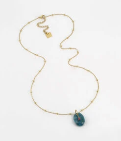 Collier Trisha (Acier Doré) -Bijoux Fantaisie SNM16092 01BLU WEB