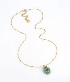 Collier Trisha (Acier Doré) -Bijoux Fantaisie SNM16092 01TUQ OR