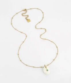 Collier Trisha (Acier Doré) -Bijoux Fantaisie SNM16092 01WHT WEB