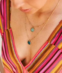 Collier Pearl (Acier Doré) 19 Collier Pearl (Acier Doré) -Bijoux Fantaisie SNM18338 01AQU P1