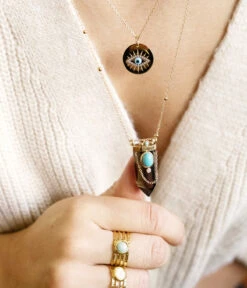 Collier Medellin (Acier Doré) -Bijoux Fantaisie SNM20363 01WHT P2