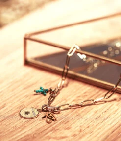 Collier Aline (Acier Doré) -Bijoux Fantaisie SNM9749 01UNI