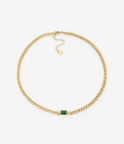 Collier Ulysse (Acier Doré) -Bijoux Fantaisie SNS11018 01GRN 01 WEB