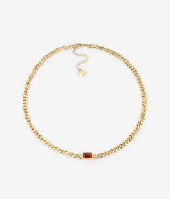 Collier Ulysse (Acier Doré) -Bijoux Fantaisie SNS11018 01RED 01 WEB