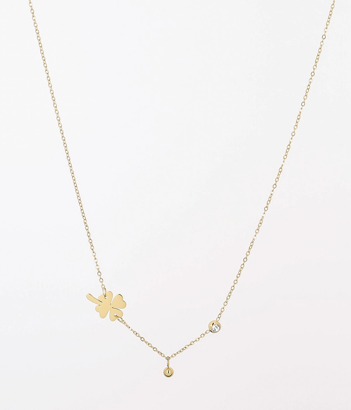 Collier Trifoglio (Acier Doré) 3 Collier Trifoglio (Acier Doré)